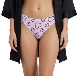 Curated / Victoria's Secret Lilac Seamless Thong with Red Heart Print